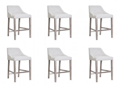 6x Bar Hocker Barhocker Tresen Stull Set Still Polster Chesterfield Design Stil